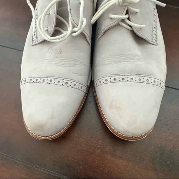 Size 9 Cole Haan Leather Oxford Toe Cap Grey Shoes - Picture 8 of 8